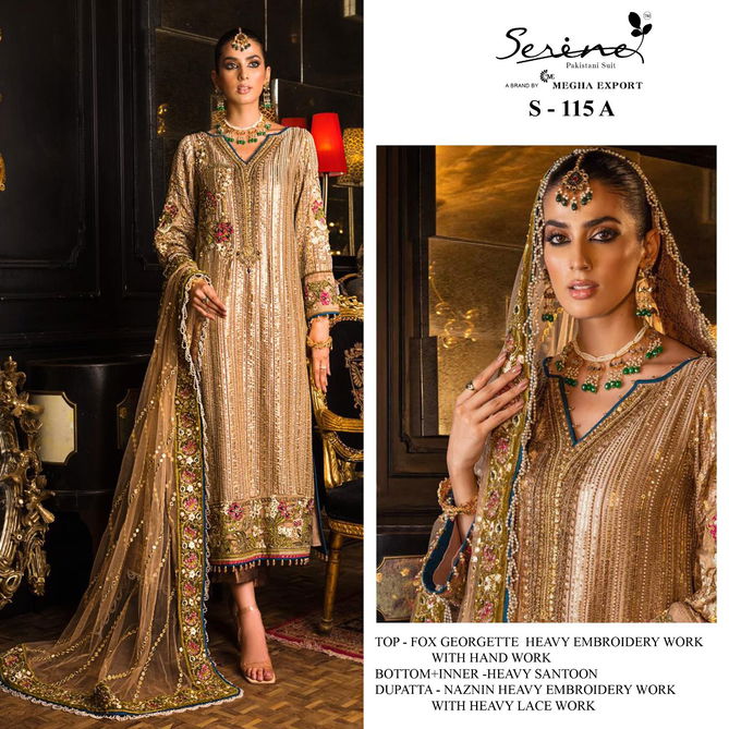 S 115 A By Serine Pakistani Dress Material Exporters In India